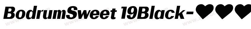 BodrumSweet 19Black字体转换